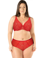 Кружевной бюстгальтер на косточках Mefemi DESIRE M bralette красный