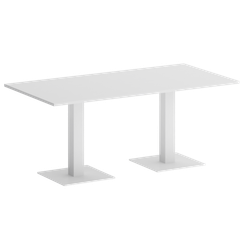 Home Office Стол прямоугольный VR.SP-5-180.2 Белый Бриллиант/Металл Белый 1800*900*753