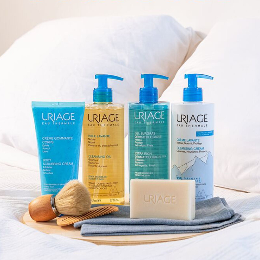 Uriage Hygiene Creme Lavante Solide - нежный очищающий крем с термальной водой /  z francouzských Alp 125  g  / GTIN 3661434008818