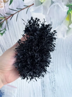 Тесьма с бахромой твидовая букле травка 35мм (1,5м в уп)