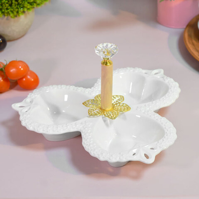 Менажница 3-х секционная 21,5см, ZD20233