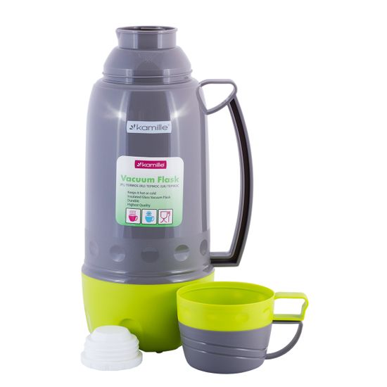 Термос 1,8 л. со стеклянной колбой Kamille KM 2081 пластиковый корпус