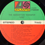 The Manhattan Transfer ‎– Live (Япония 1981г.) Т