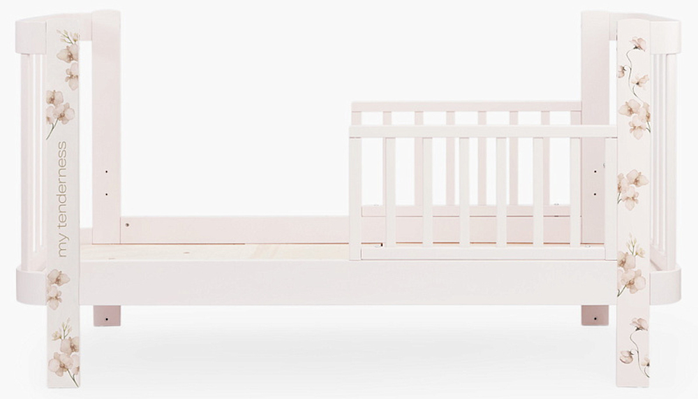 Детская кроватка-трансформер Happy baby Mommy Love в комплекте с расширением 160х70 pink