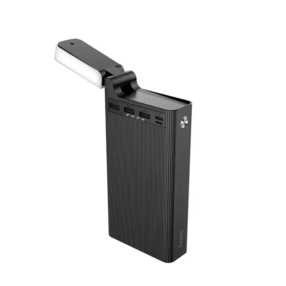 Универсальный внешний аккумулятор Hoco J62 Jove Table Lamp Power Bank 30000mAh 5V/2A индикатор, настольная лампа (черный)