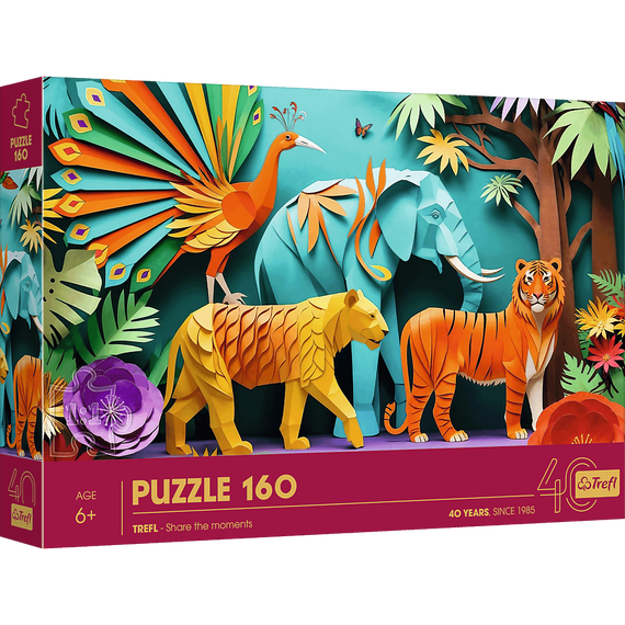 Puzzles - &quot;160&quot; - 40th anniversary Trefl - Paper Art: Jungle / Trefl