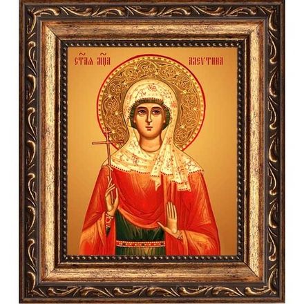 Алевтина Кесарийская (Палестинская) святая мученица. Икона на холсте.