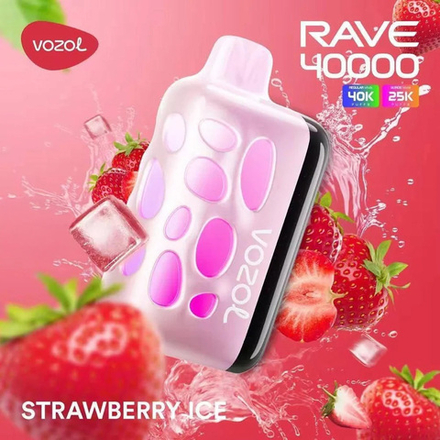 Vozol RAVE 40000 - Strawberry Ice (5% nic)
