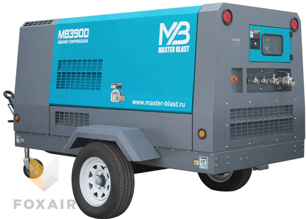 Винтовой дизельный компрессор master blast mb450d-7 + ac