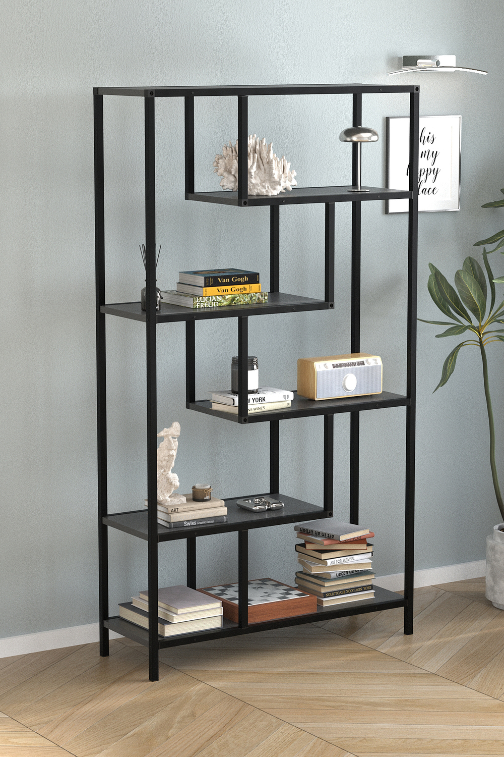 Стеллаж LARRISA 160х90 - антрацит