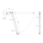 Координатор закрывания двустворчатых дверей горизонтального типа DC-1003 INOX 304 (от 10 до 65 кг)