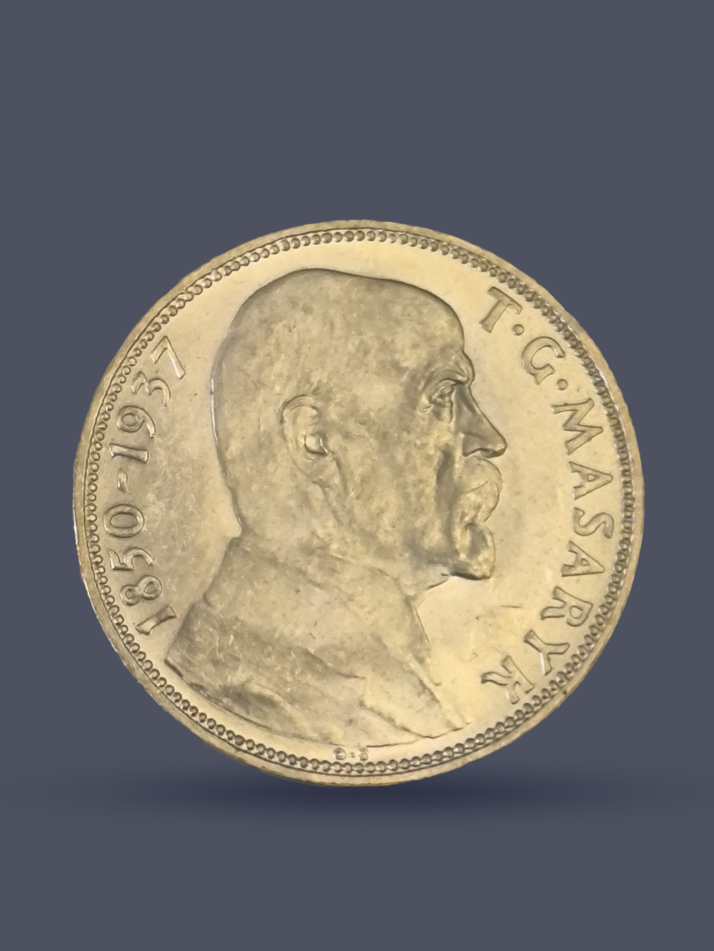 Монета 20 крон 1937 год "Смерть президента Масарика"