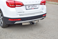 Фаркоп с унив. электрикой Smart, съемный квадрат, С НЕРЖ Накладкой HAVAL M6 / Haval H6 2014- (паспорт и сертификат) ПТ ГРУПП.HMS-21-991124.00