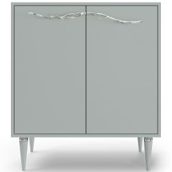 Комод Арт Колор matte Классик Сильвер с 2 полками Серый дым матовый