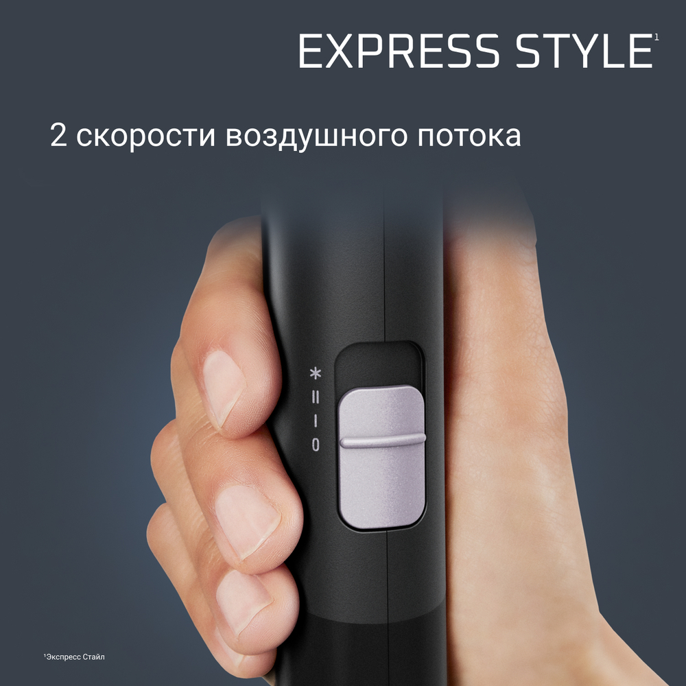 Складной фен Rowenta Express Style CV1831F0 черный/серый