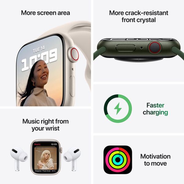 Умные часы Apple Watch Series 7 GPS + Cellular 45mm Stainless Steel with Graphite Milanese Loop, миланская петля графит (MKJJ3, MKL33)