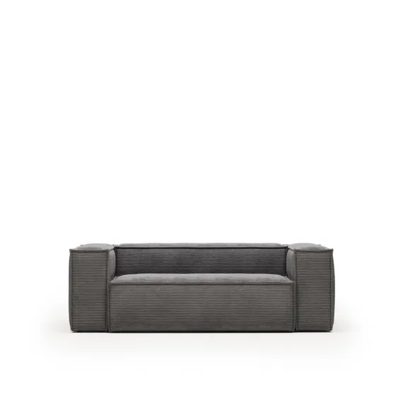 Диван Blok 2х местный серый вельвет