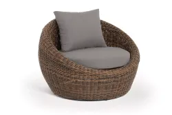 "Барселона" кресло из искусственного ротанга, цвет коричневый
