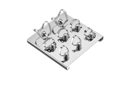 Набор коффердам (раббердам) Brinker Plus Set: подставка для 8 кламп коффердам (раббердам), с клампами Бринкера KSK (Dentech Corporation, Япония) купить на kofferdam.pro