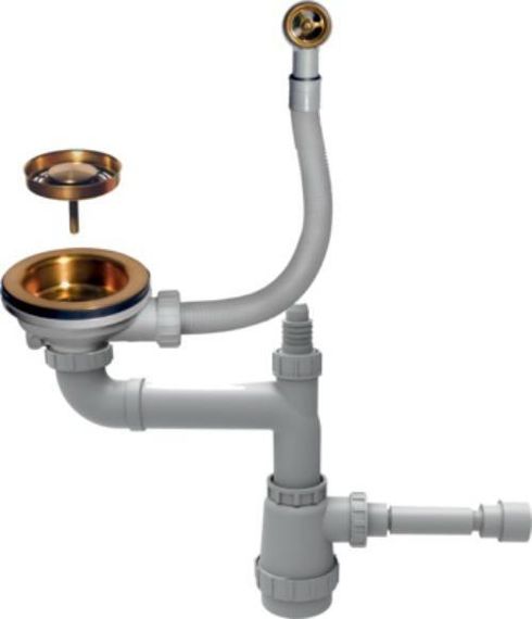 Арматура для одночашевых моек с круглым переливом WK-1-R-AB(арт.4956487)