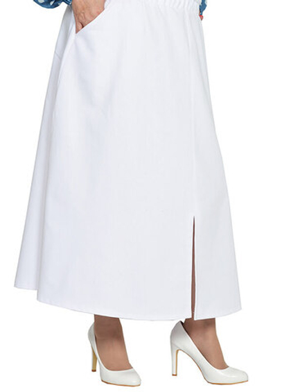 Юбка-четырёхклинка белая джинсовая