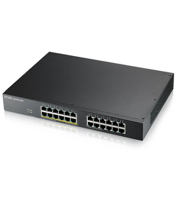 Smart L2 коммутатор PoE+ Zyxel NebulaFlex GS1915-24EP, rack 19", 24xGE (12xPoE+), бюджет PoE 130 Вт