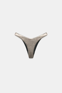 ZARA ПЛАВКИ-БИКИНИ МЕТАЛЛИК, ТЕМНОЕ СЕРЕБРО