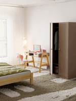 Стол письменный детский Чек / парта растущая для школьника, с ножками из массива сосны, цвет персидский жемчуг