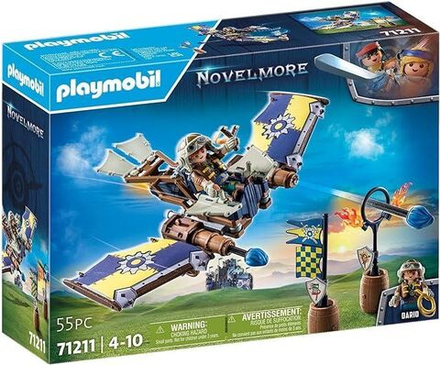 Конструктор Playmobil Novelmore - Планер Дарио, летающий планер с пушками, сиденьем, с функцией катапульты и др аксессуарами- Плеймобиль 71211