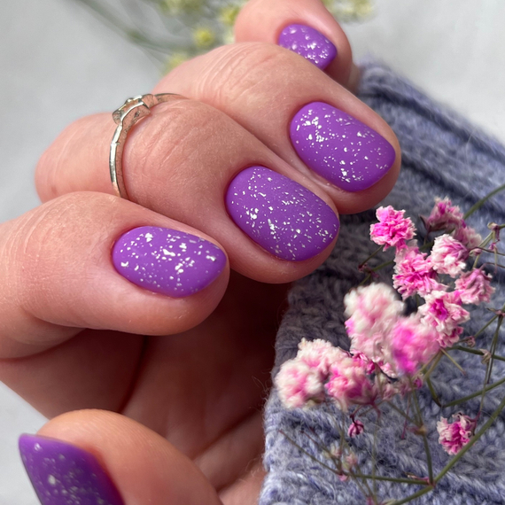 Универсальный топ Crazy Lak с блестками (серебро ) без лс 10мл