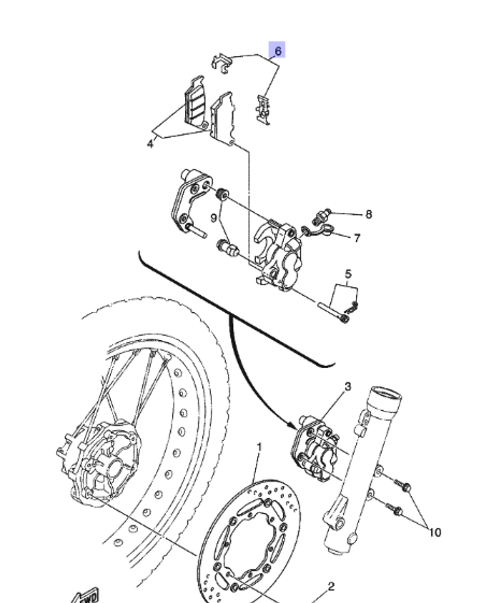 Пластинка опорная Yamaha 5VKF59191000