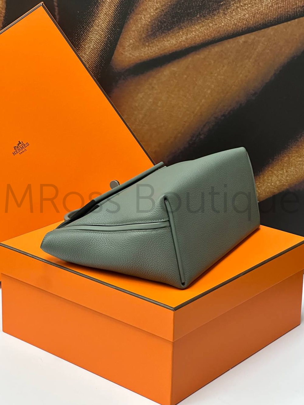 Женская сумка Hermes цвета хаки