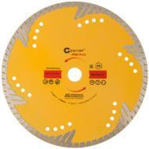 67-416 Диск отрезной алмазный, сегментный с защитными секторами CUTOP Profi Plus 230 x 3.0 x 8.3 x 22.2 мм