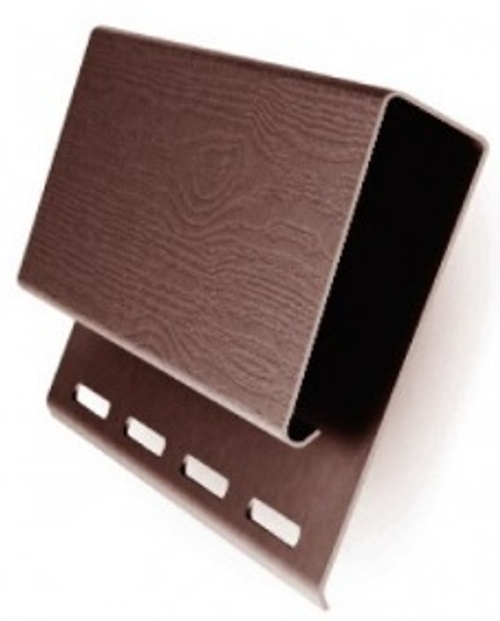 Планка "Широкий J-профиль" 3 м коричневый (наличник)