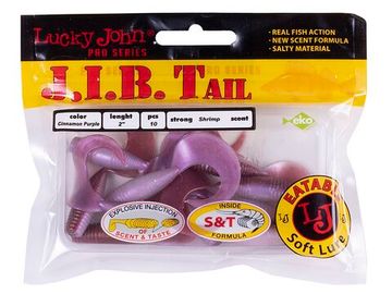 Твистеры съедобные LJ Pro Series J.I.B TAIL 2.0in (5,1 см), цв. T43, 10 шт.