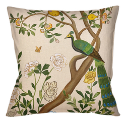 Интерьерная подушка Объект мечты Индокитайский зеленый павлин версия 2