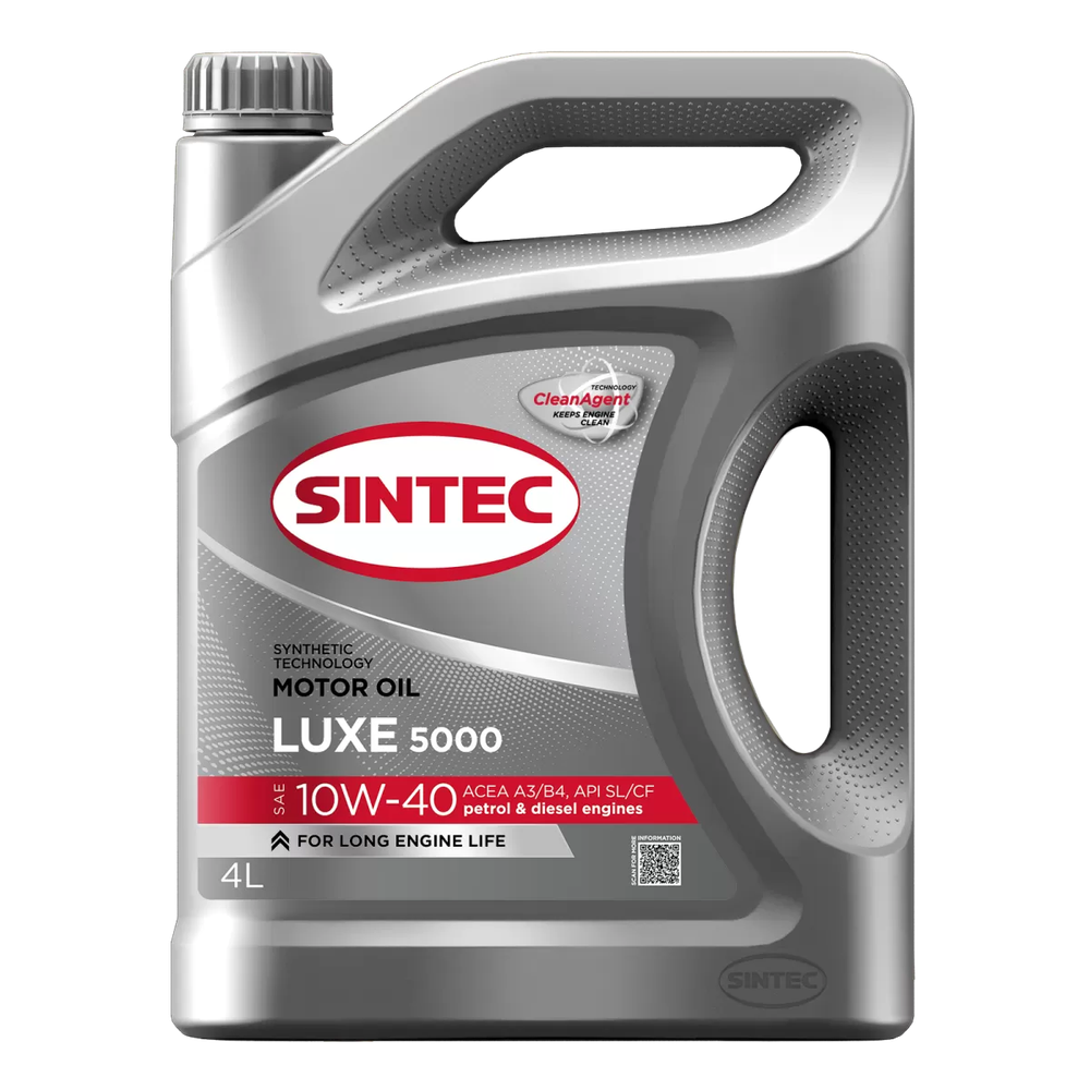 Моторное масло Sintec Luxe 5000 10W-40, полусинтетическое, 4 л