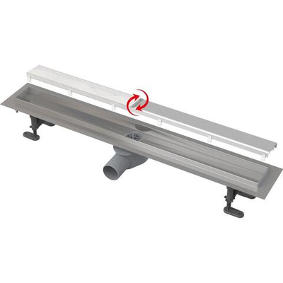 Водоотводящий желоб Fit&Go с двухсторонней решеткой DOUBLE, арт. APZ13-DOUBLE9-750