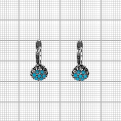 "Ежевика" серьги в серебряном покрытии из коллекции "Леди" от Jenavi с английским замком