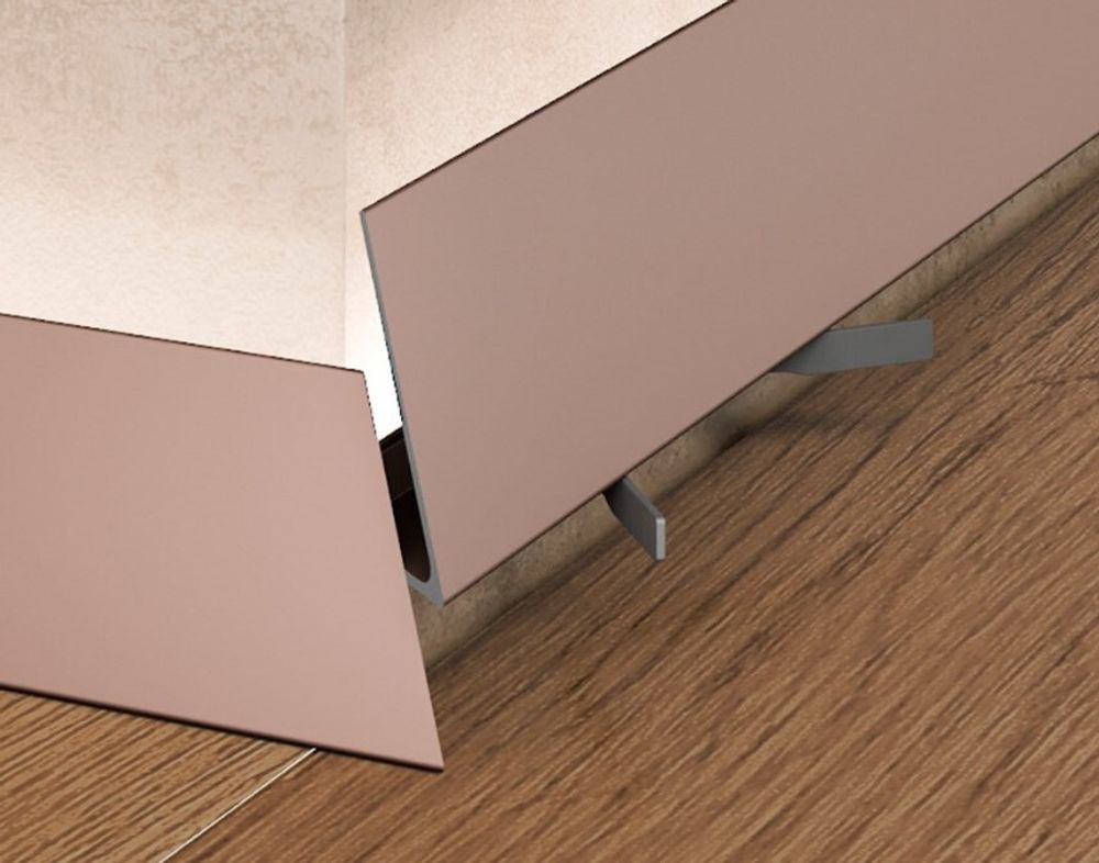 Щелевой плинтус Pro Design Corner 570 коньяк, 2600x15,5x35 мм