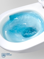 Унитаз подвесной безободковый с сиденьем и смывом TORNADO BelBagno KRAFT-TOR BB7106CH-TOR/SC