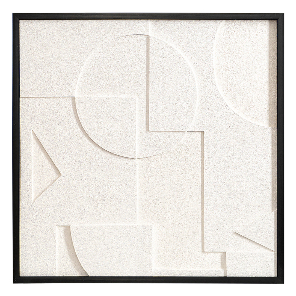 Панно декоративное с эффектом 3d minimalism, с черной рамой, 60х60 см