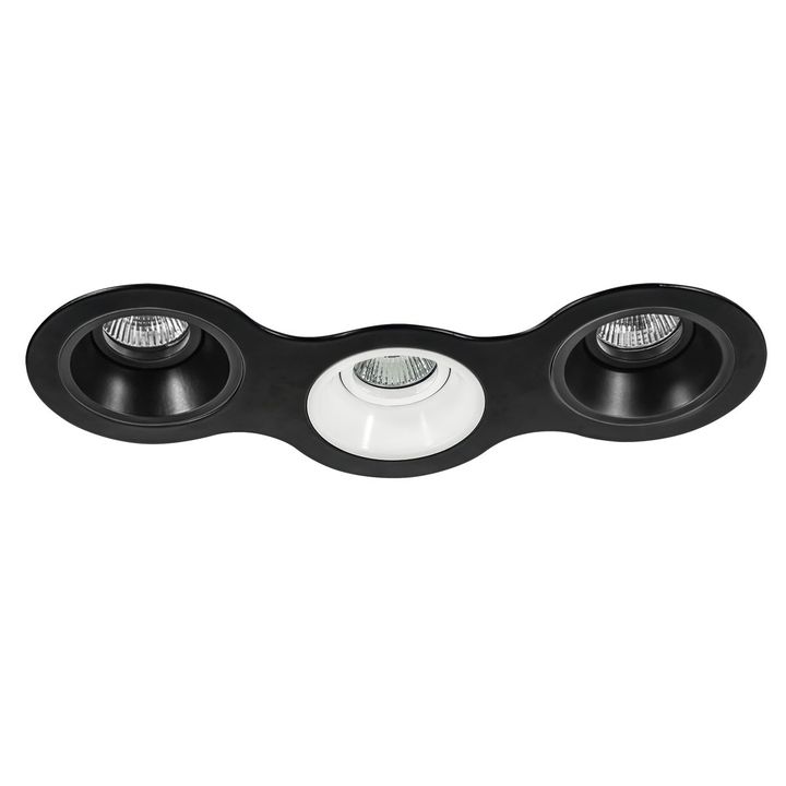 Комплект из светильников и рамки Lightstar Domino Round (214697+214607+214606+214607) D697070607