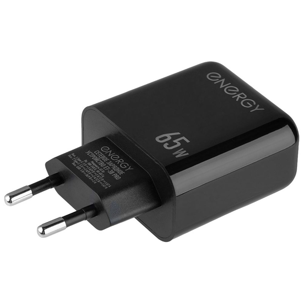 Сетевое зарядное устройство ENERGY ET-38 PRO, мощность 65 Вт