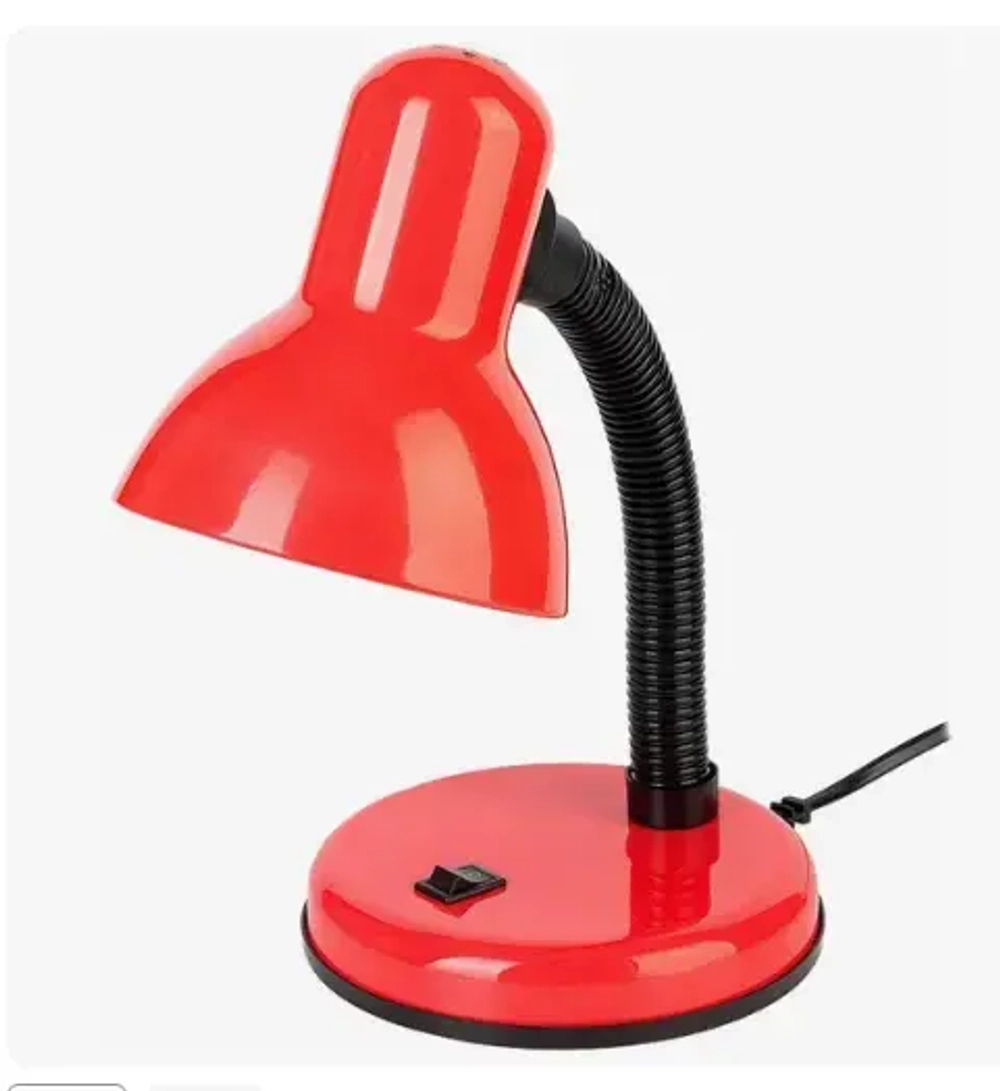 Светильник General, 60Вт, Е27, настольный красный (в пакете)