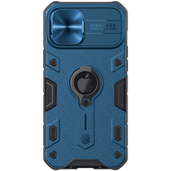 Противоударный чехол с кольцом и защитой камеры Nillkin CamShield Armor Case для iPhone 12 Pro Max