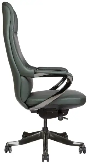 Кресло офисное Titanium зеленая кожа
