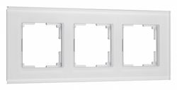 Рамка на 3 поста Werkel Senso (белый, стекло soft-touch) W0033101