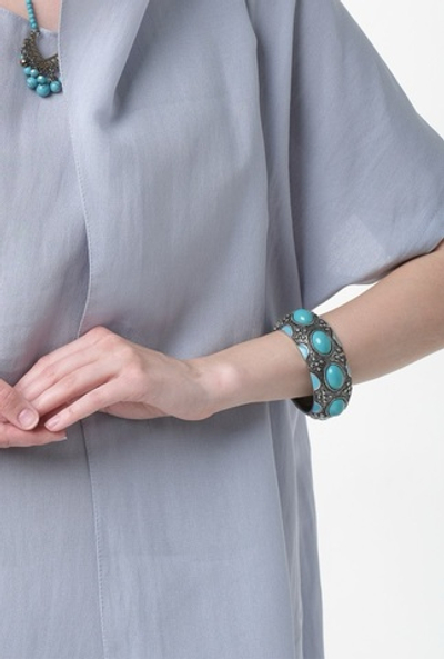 Браслет жесткий /бирюза