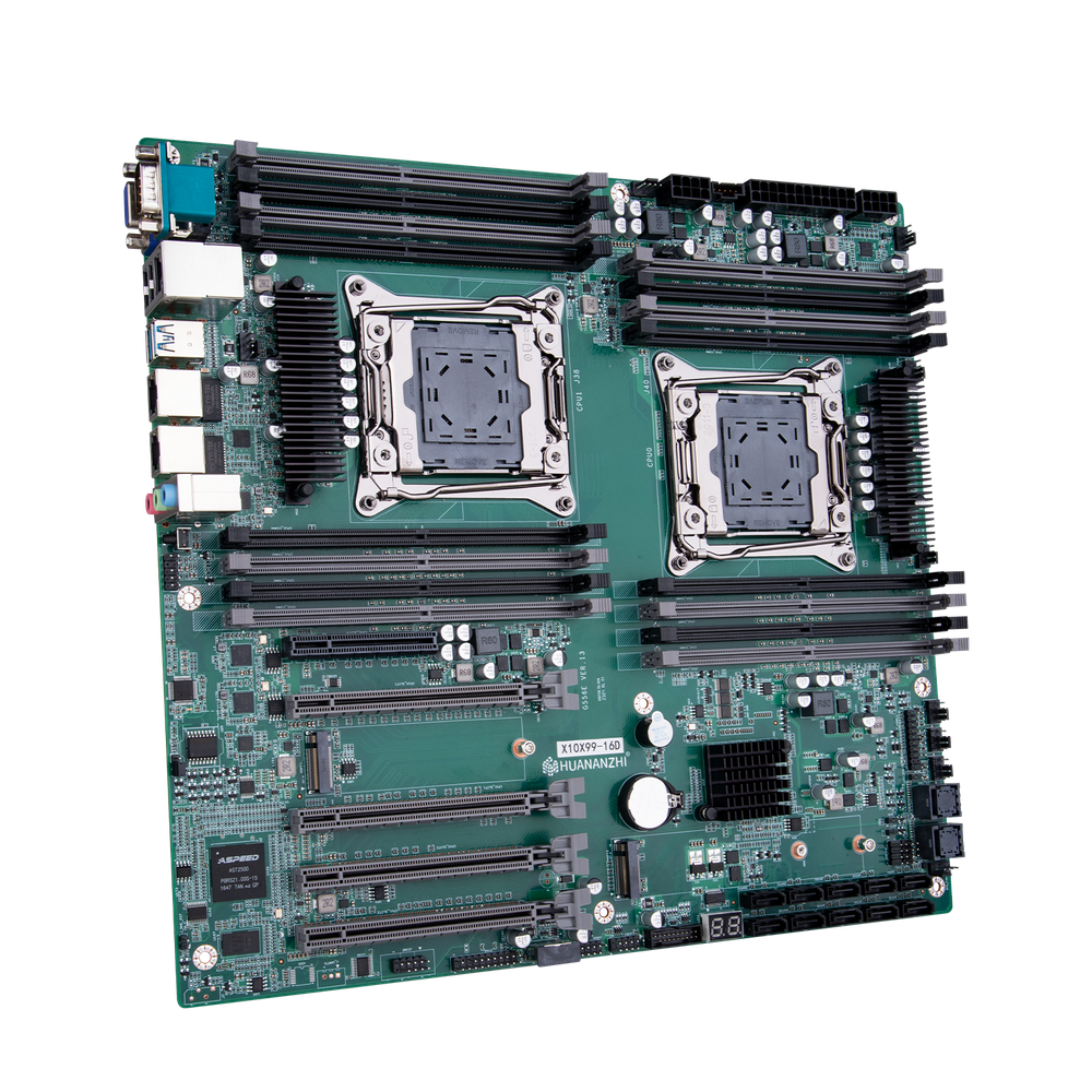 Материнская плата с процессором HUANANZHI X10X99-16D, Socket2011-3(x2), Xeon E5-2690v4 (x2), EATX, Retail, Socket2011-3(x2), 16xDDR4, PCIe3.0, 2xM.2, GLAN, 6xUSB2, 5xUSB3, VGA (HNZ-X10X99-16D-2690v4)
